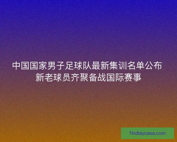 中国国家男子足球队最新集训名单公布 新老球员齐聚备战国际赛事